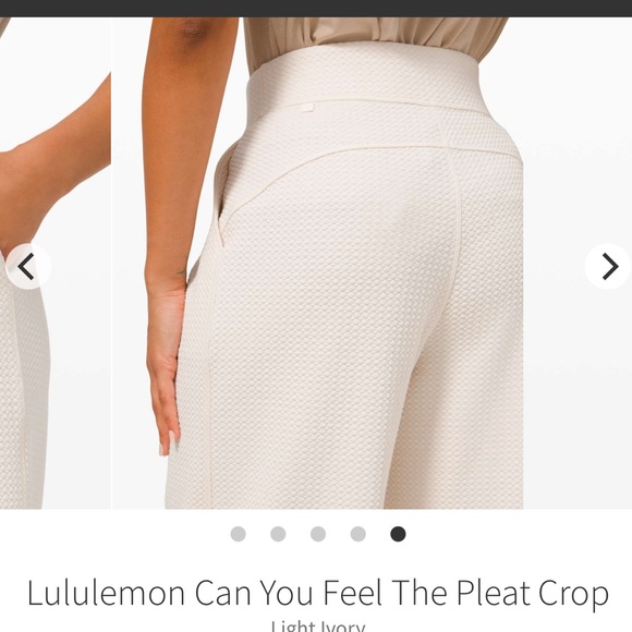 Lululemon Can You Feel The Pleat Crop
Light Ivory 🚨 weekend sale - Picture 4 of 5